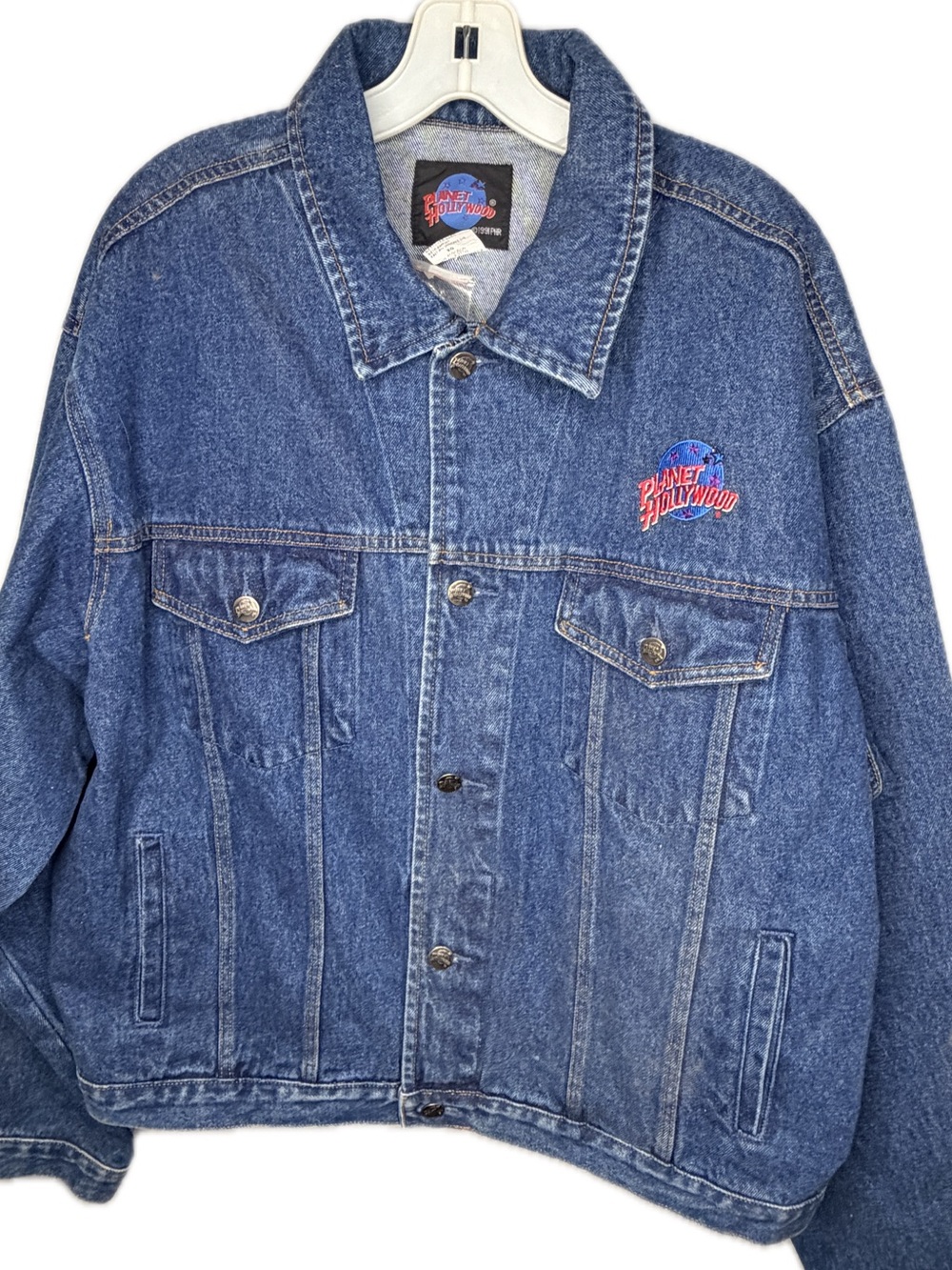 Vintage Planet Hollywood Nassau Embroidered Jean Jacket nwot